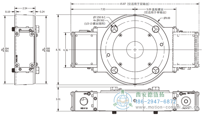 XPH8磁式增量防爆編碼器外形及安裝尺寸 - 西安德伍拓自動化傳動系統(tǒng)有限公司